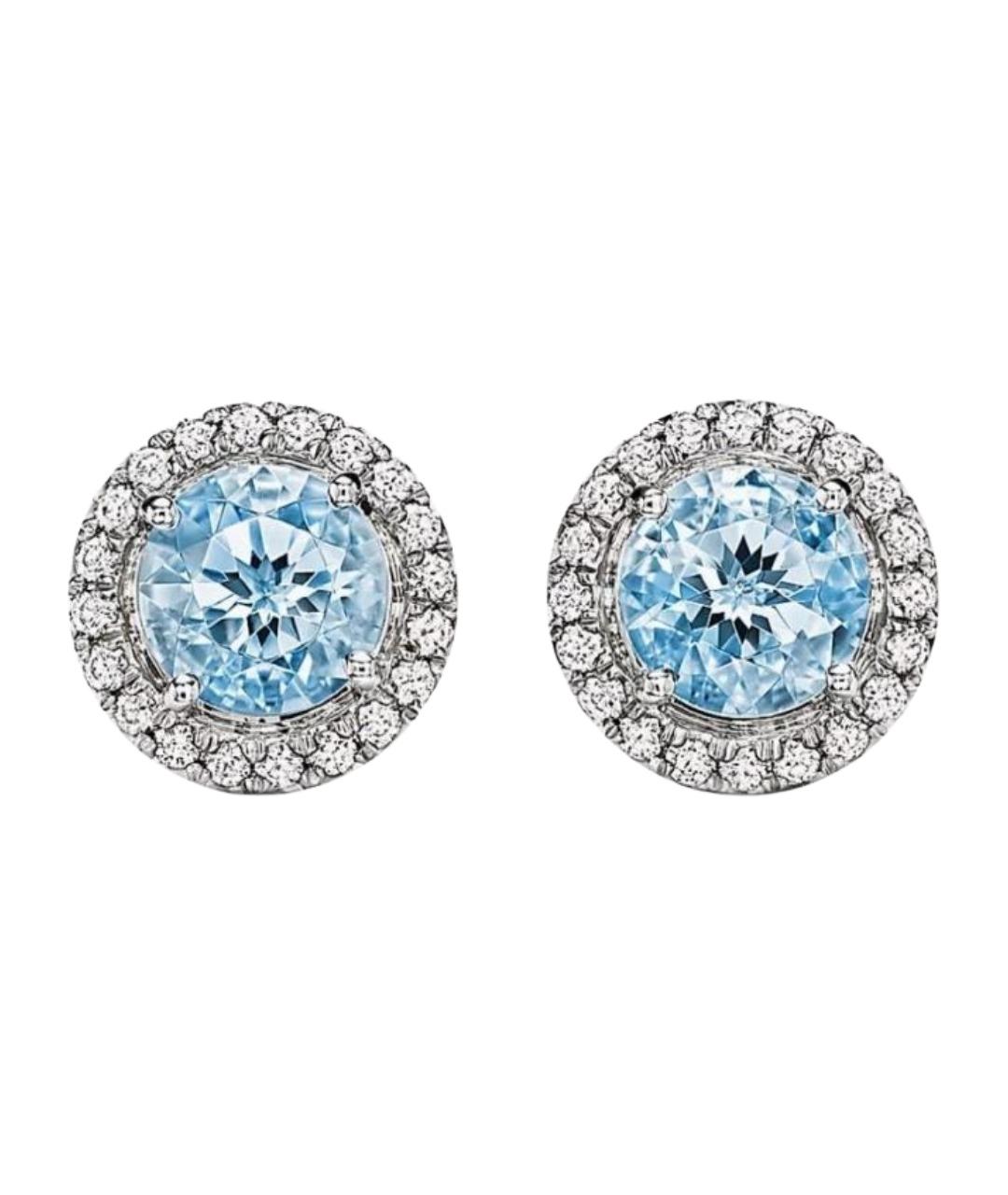 TIFFANY&CO Белые платиновые серьги, фото 1