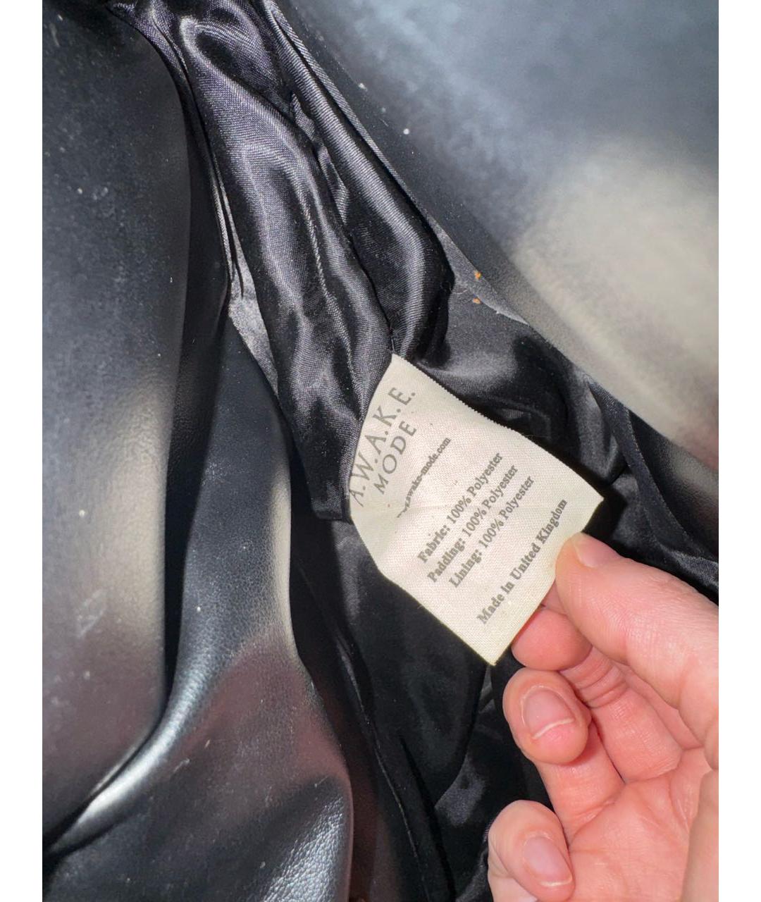 A.W.A.K.E. MODE Черная сумка с короткими ручками из искусственной кожи, фото 8