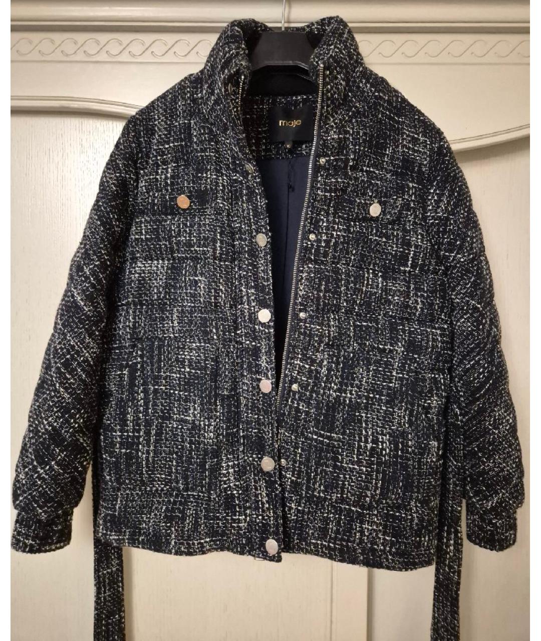 MAJE Темно-синяя хлопковая куртка, фото 5