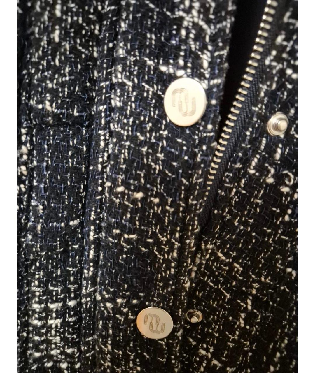 MAJE Темно-синяя хлопковая куртка, фото 7