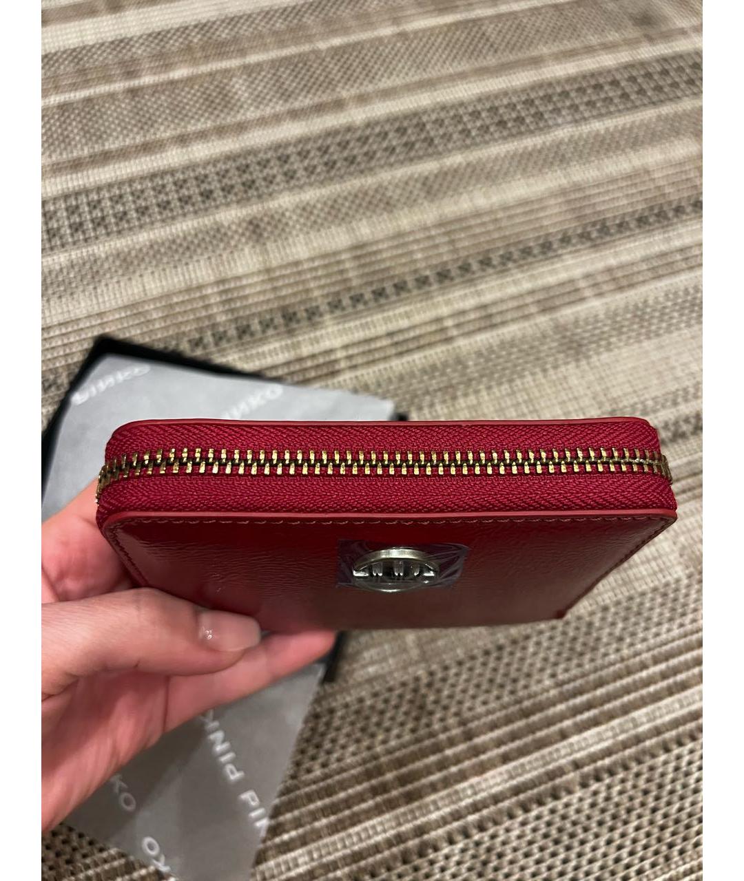 PINKO Красный кожаный кошелек, фото 3