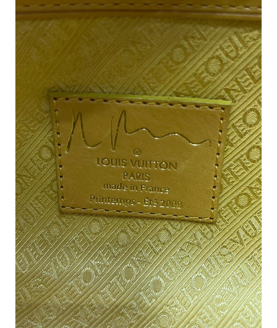 LOUIS VUITTON Желтая синтетическая сумка с короткими ручками, фото 8