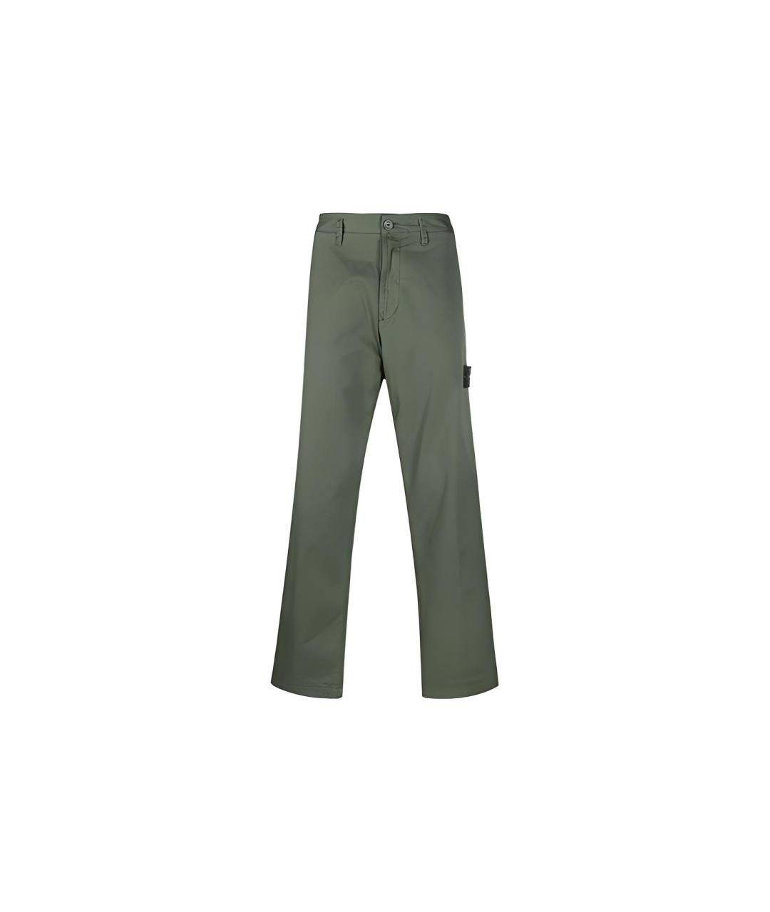 STONE ISLAND Зеленые повседневные брюки, фото 6