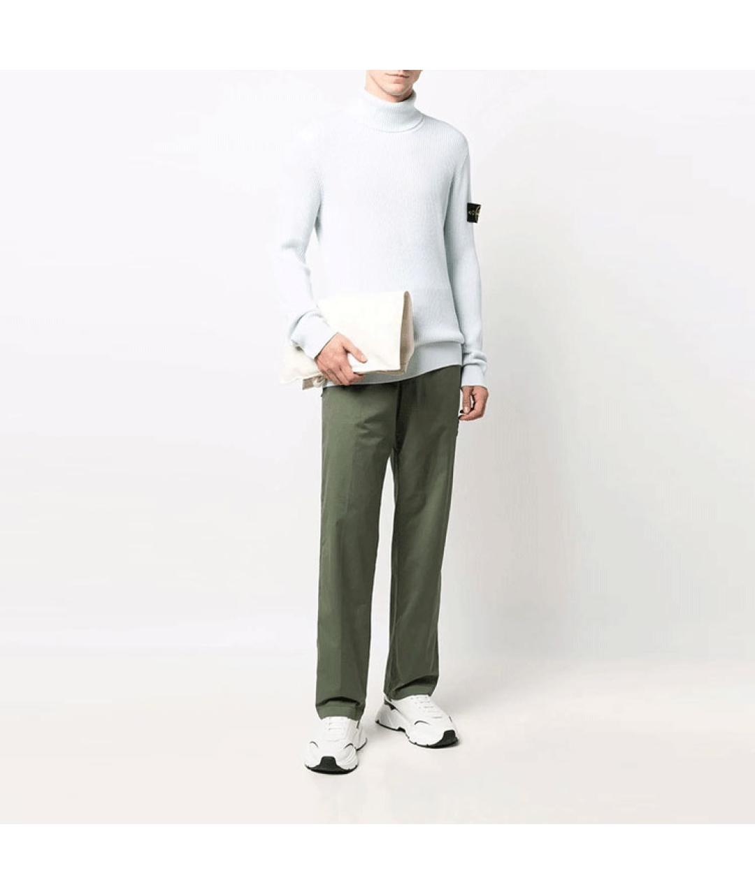 STONE ISLAND Зеленые повседневные брюки, фото 2