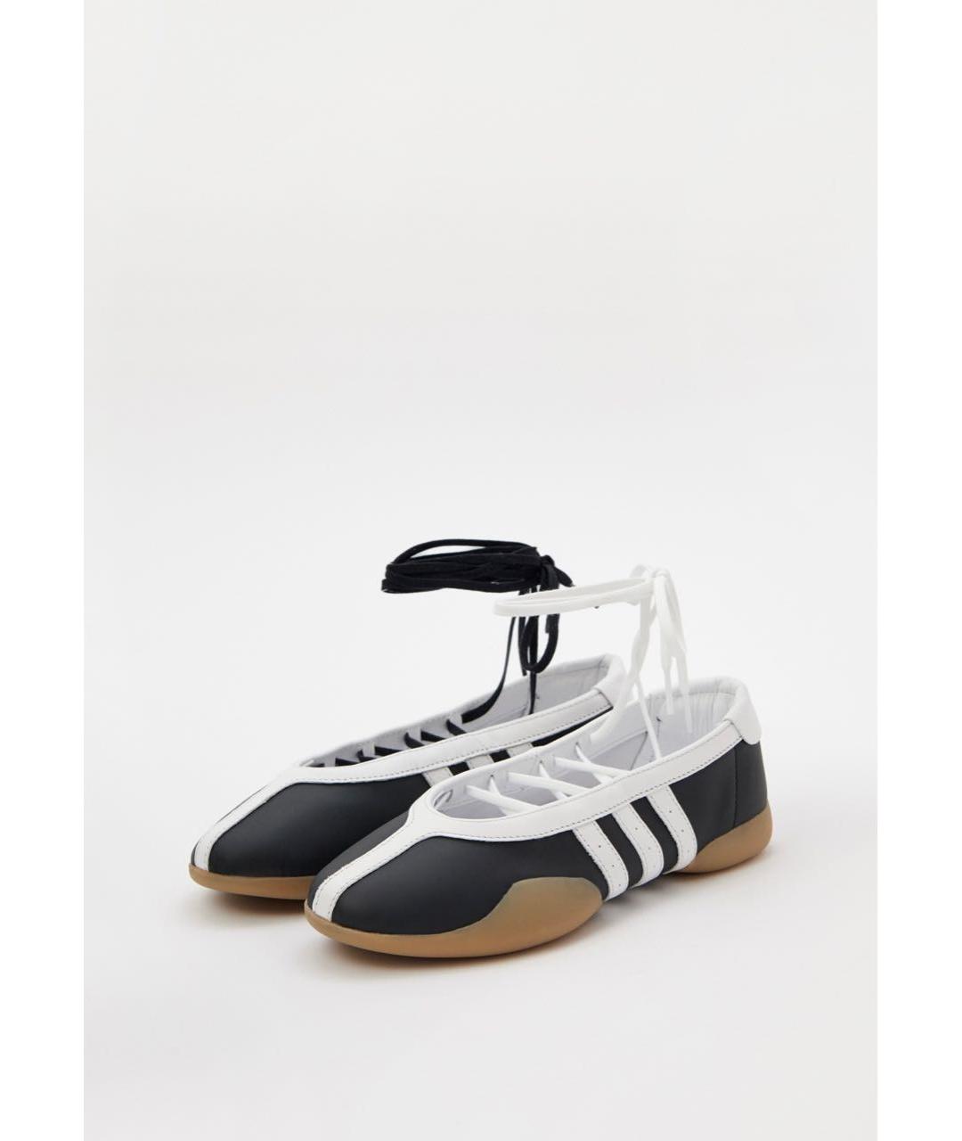 ADIDAS Черные кожаные балетки, фото 3