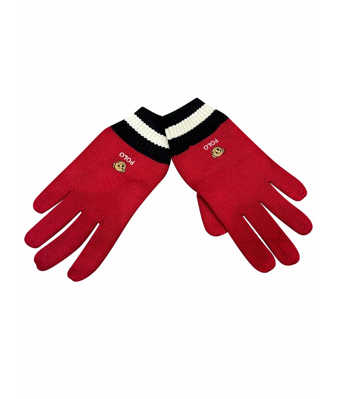 RALPH LAUREN Красные перчатки, фото 3