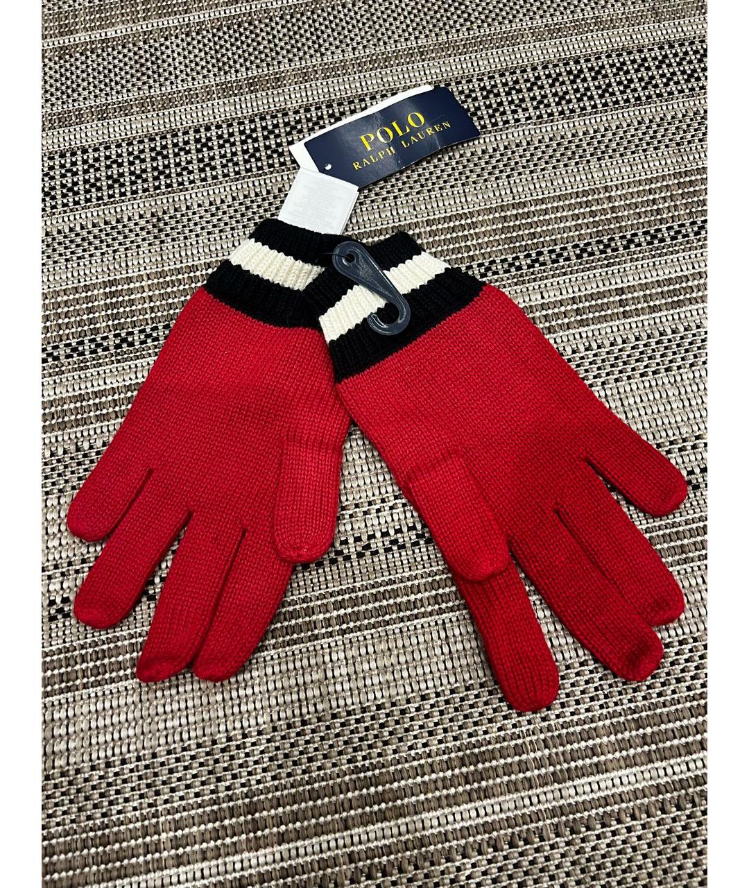 RALPH LAUREN Красные перчатки, фото 2