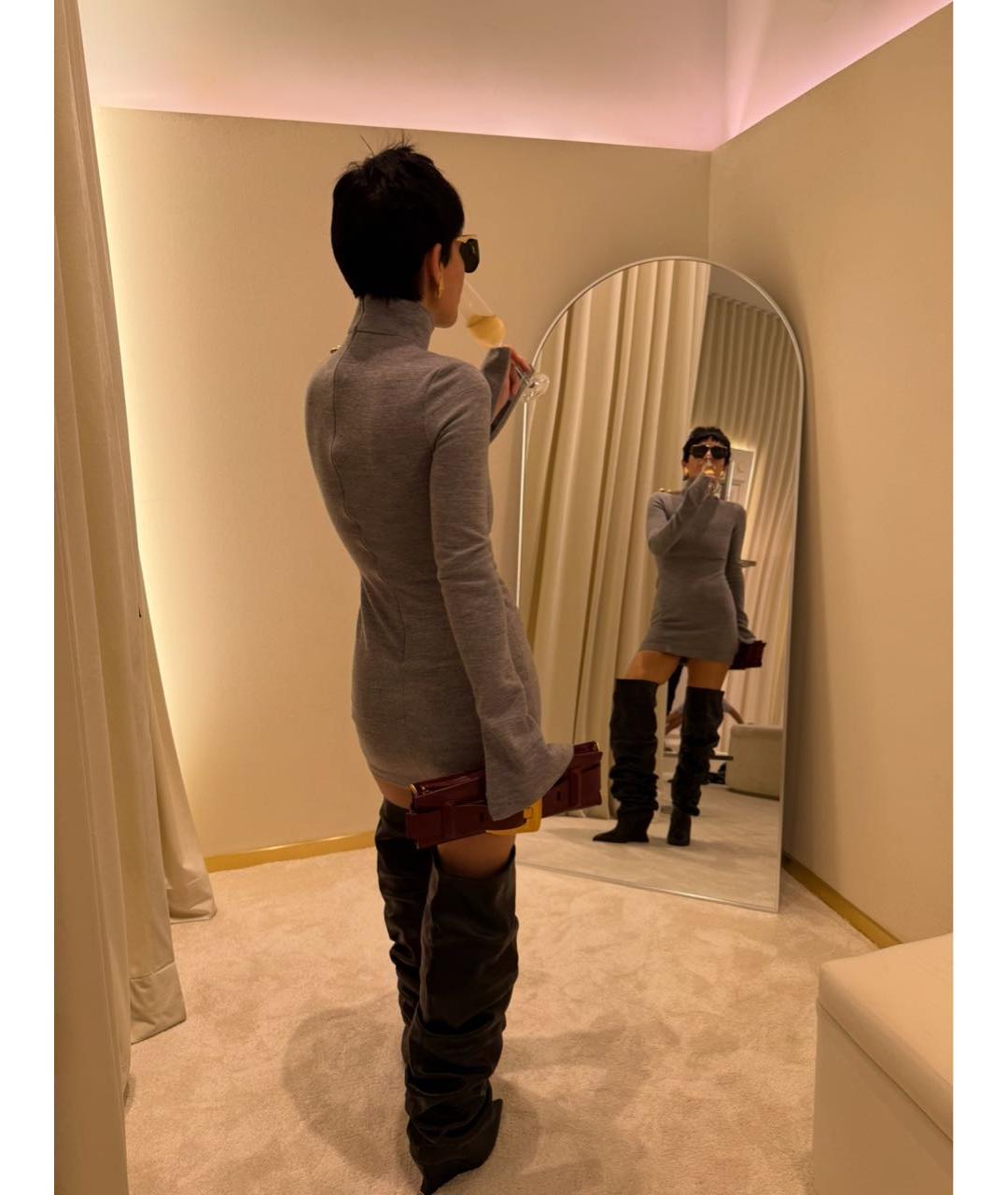 BALMAIN Черные кожаные сапоги, фото 4