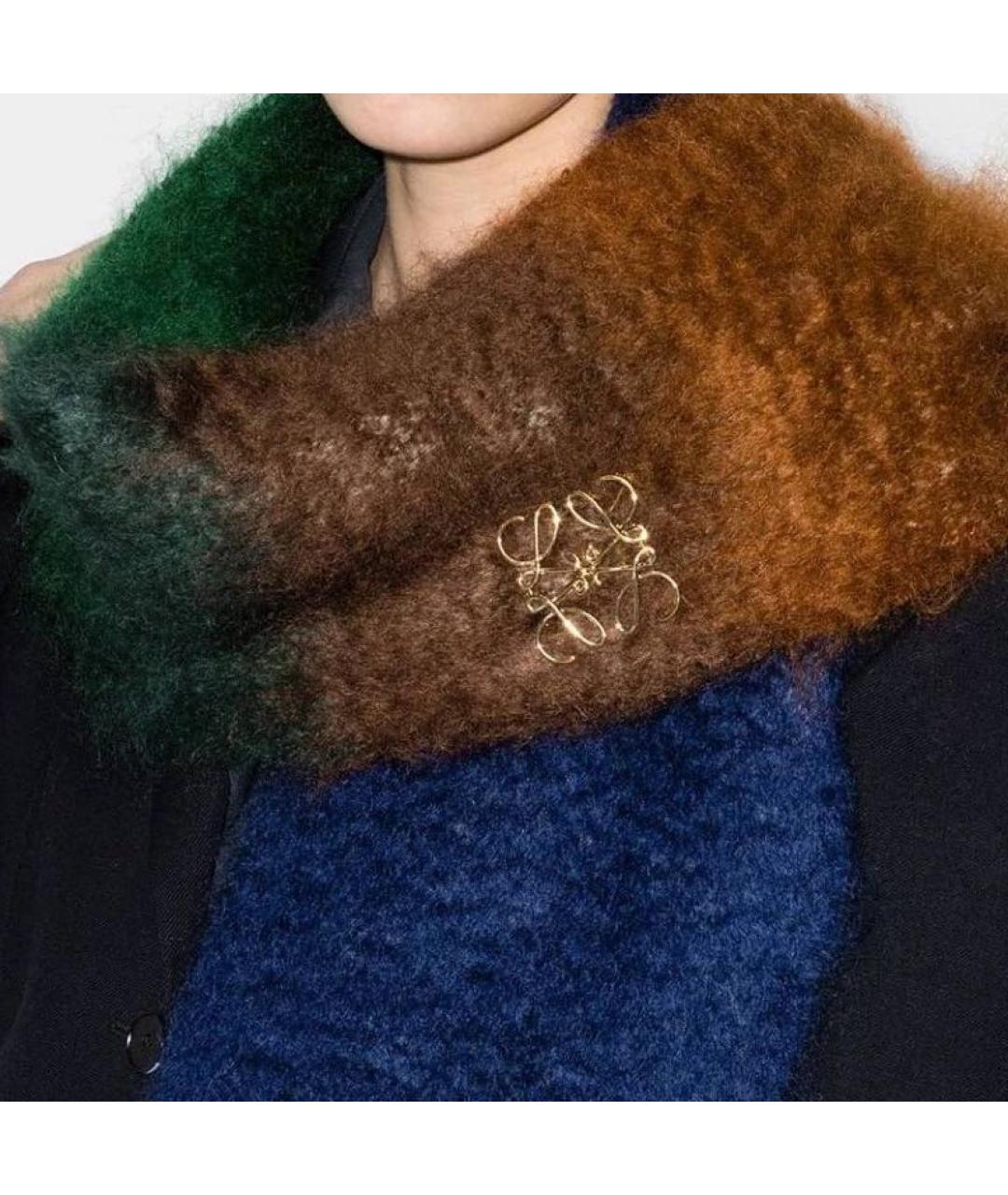 LOEWE Золотая металлическая брошь, фото 4