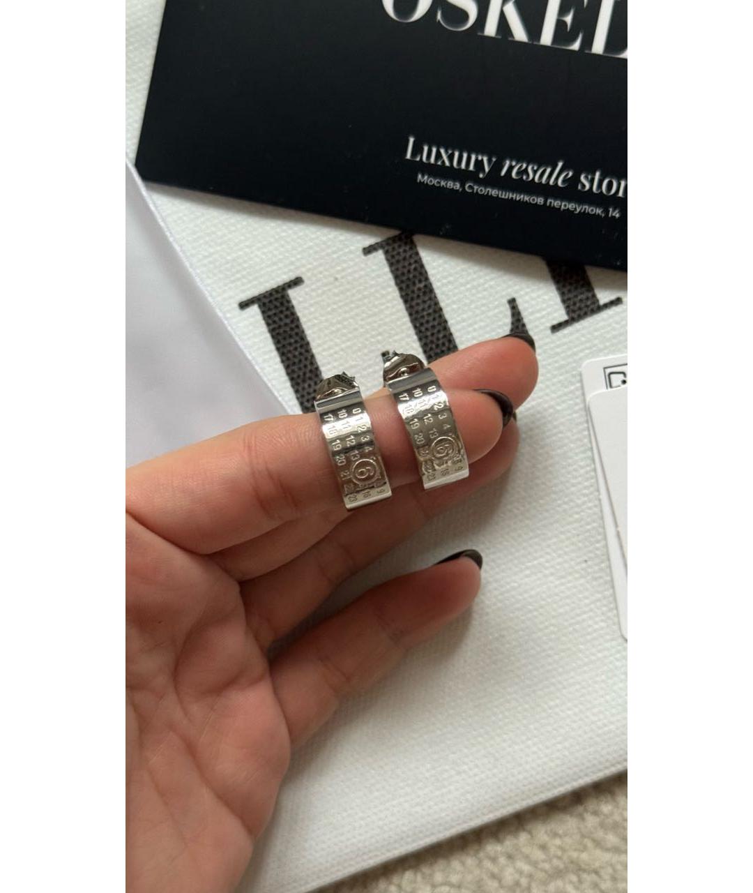 MAISON MARGIELA Серебряные металлические серьги, фото 2