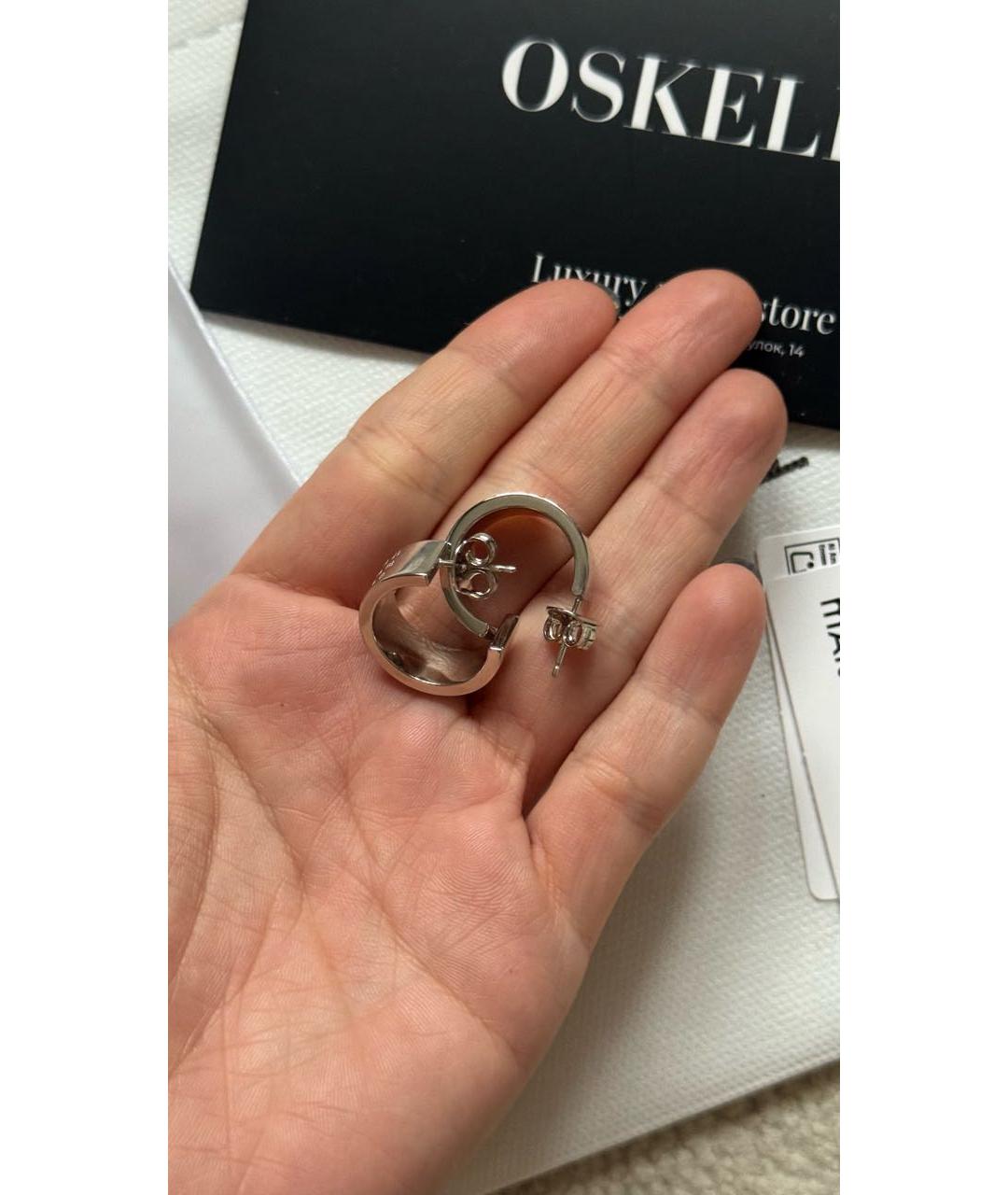 MAISON MARGIELA Серебряные металлические серьги, фото 3