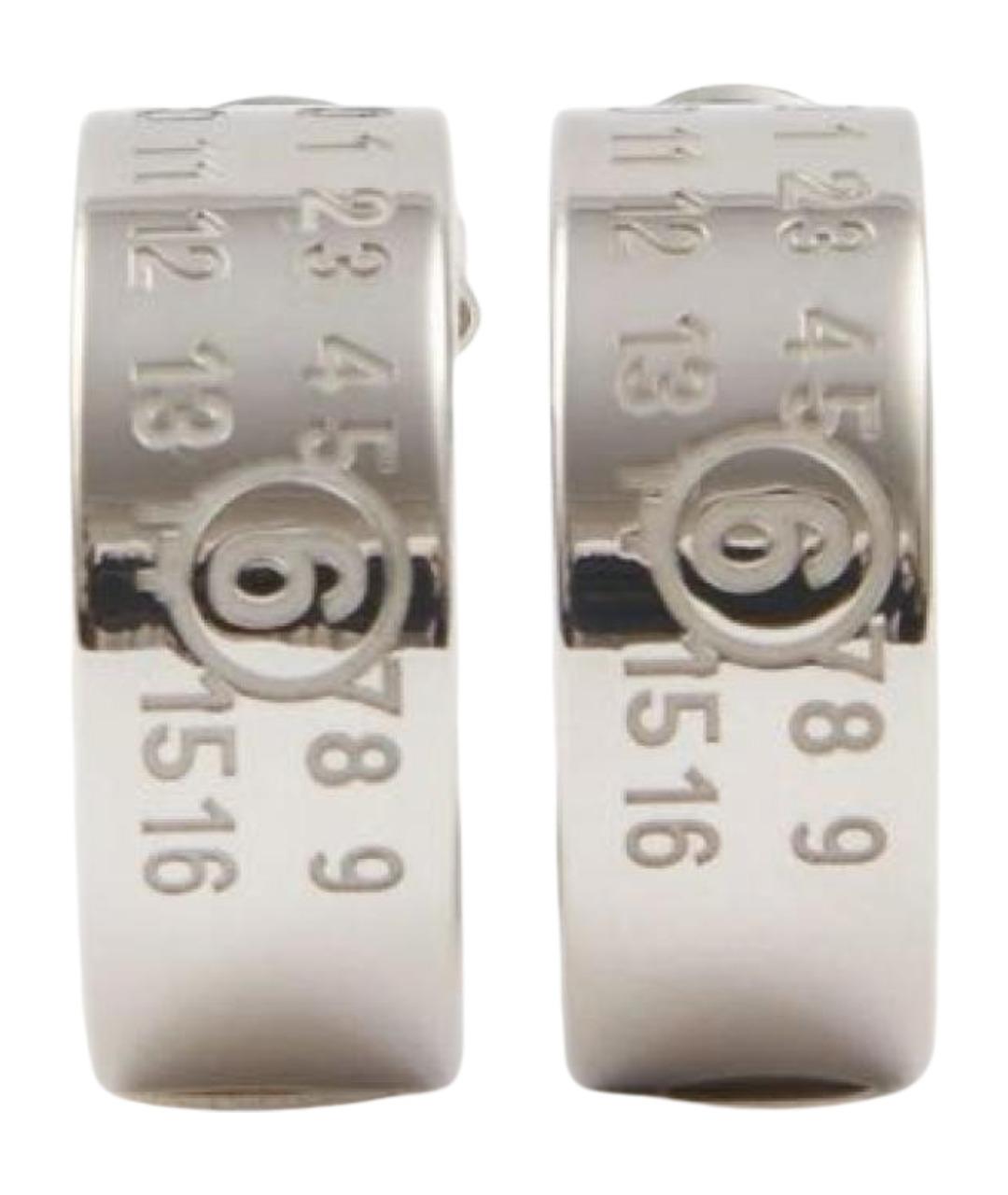 MAISON MARGIELA Серебряные металлические серьги, фото 1