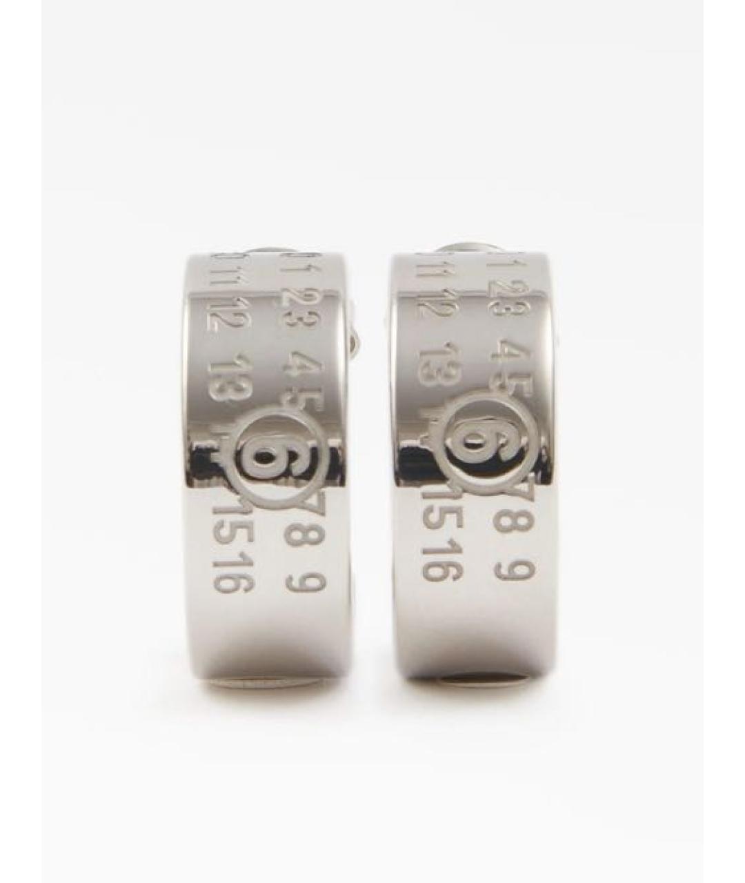 MAISON MARGIELA Серебряные металлические серьги, фото 6