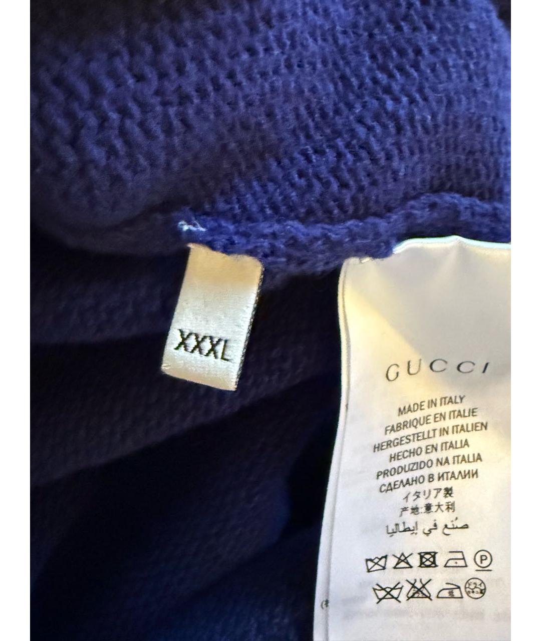 GUCCI Синий шерстяной джемпер / свитер, фото 8