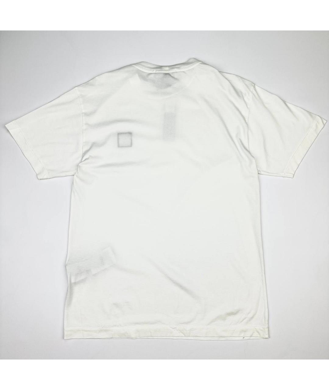 STONE ISLAND Белая хлопковая футболка, фото 2