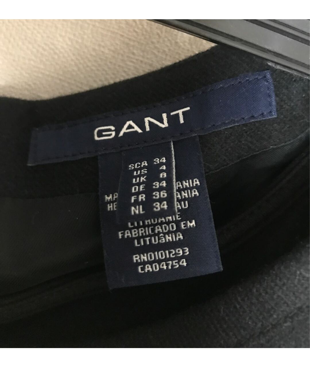 GANT RUGGER Черное шерстяное повседневное платье, фото 2