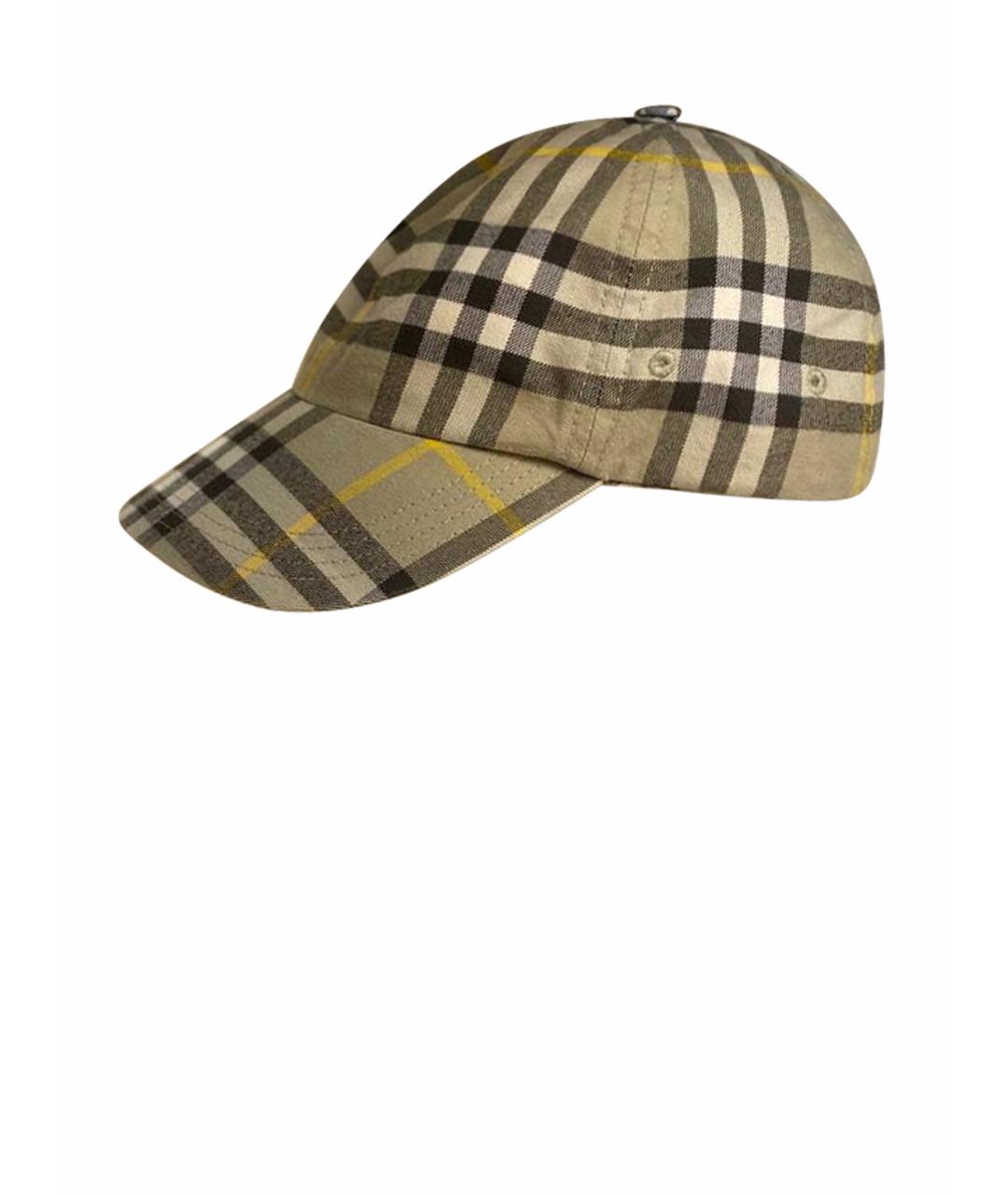 BURBERRY Бежевая хлопковая кепка, фото 1