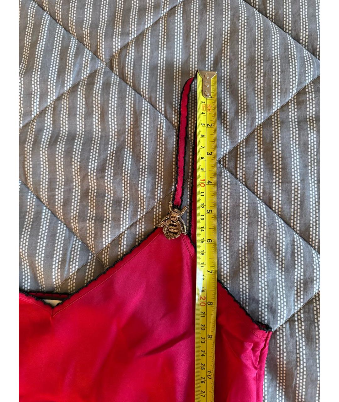 GUCCI Фуксия хлопковая майка, фото 6