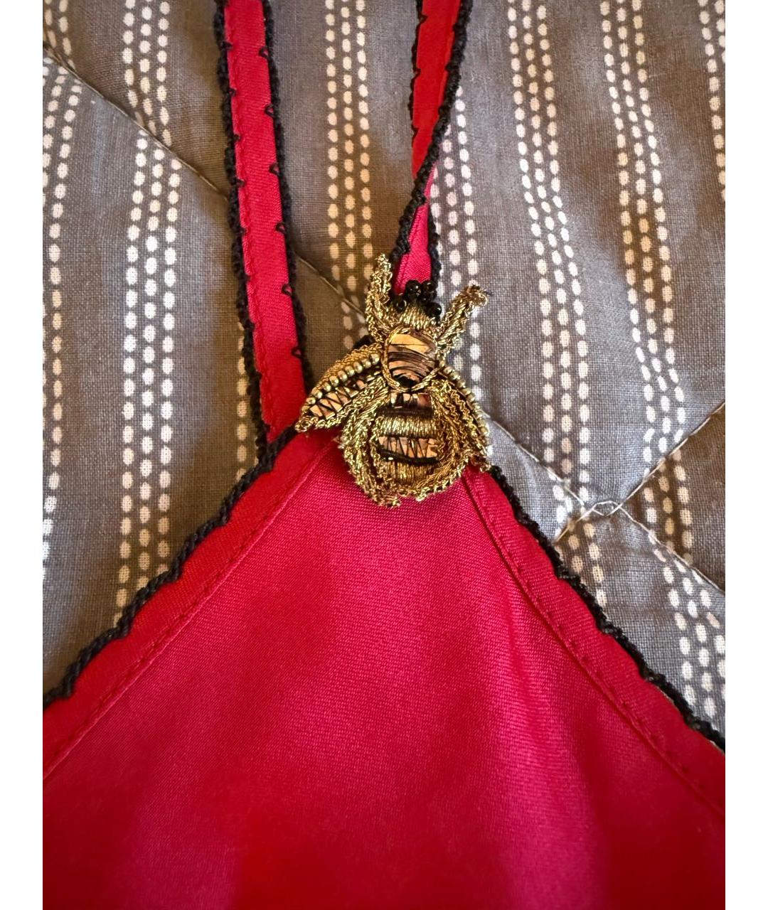 GUCCI Фуксия хлопковая майка, фото 4