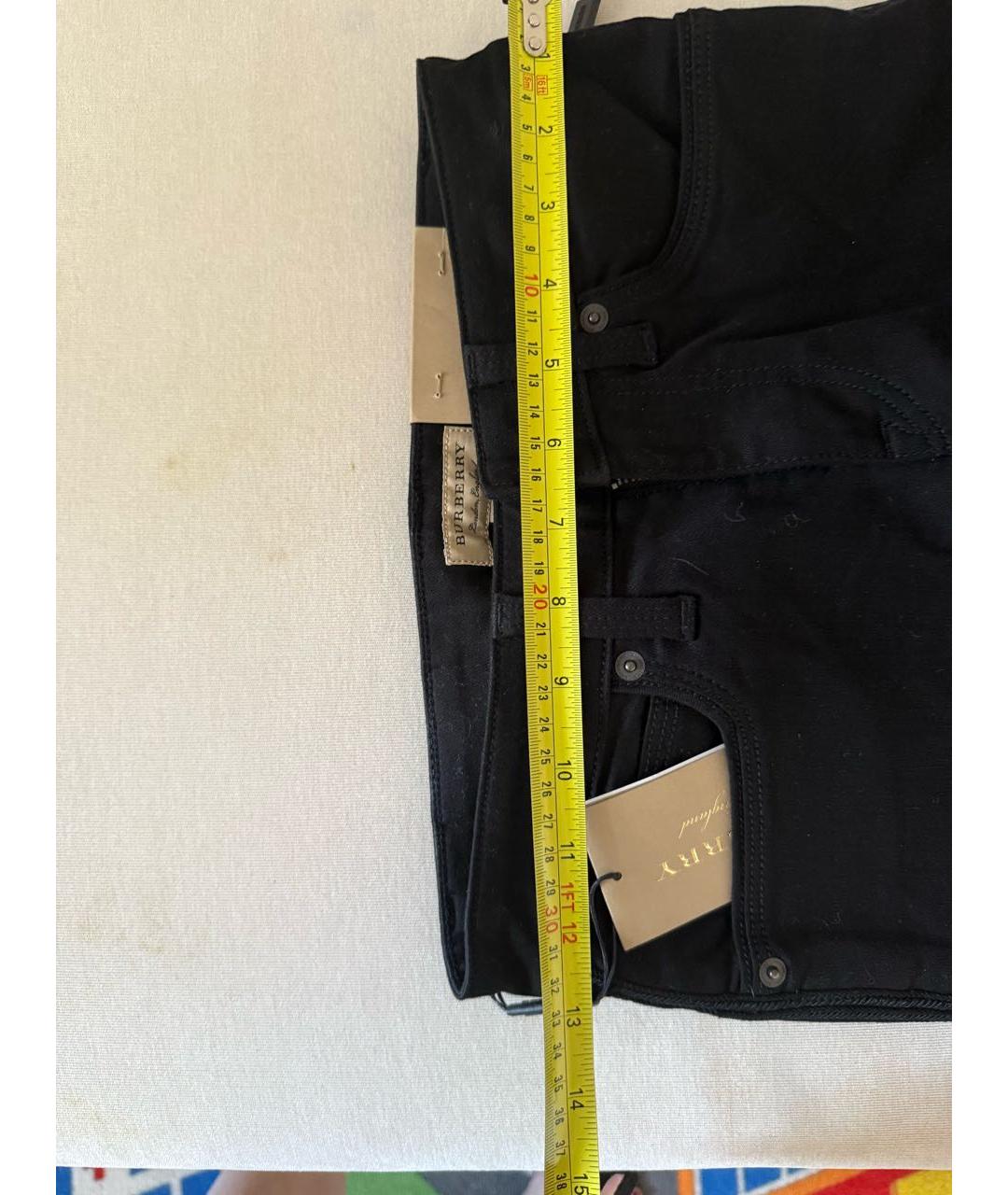 BURBERRY Черные хлопко-эластановые джинсы клеш, фото 6