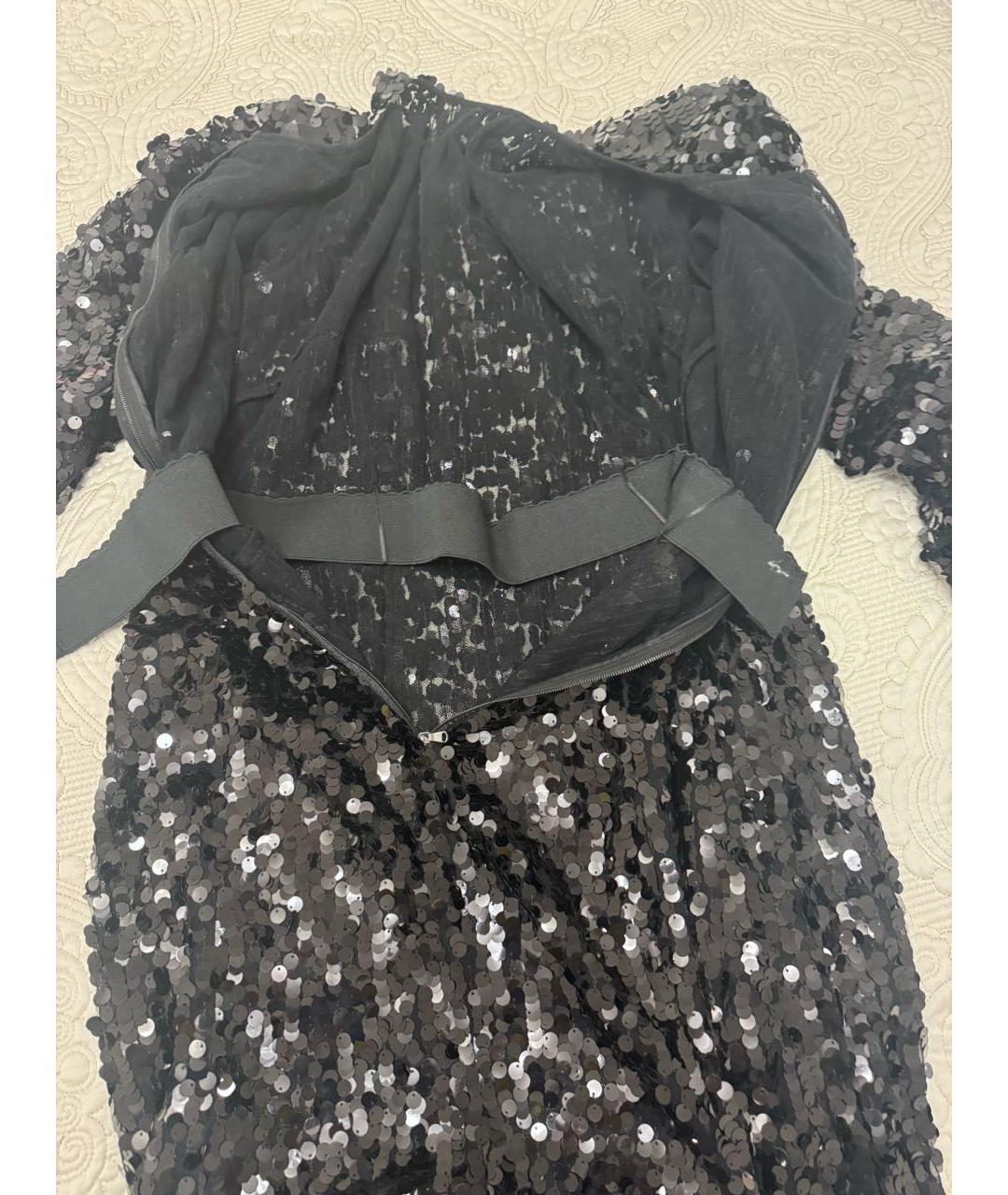 DOLCE&GABBANA Черное полиэстеровое коктейльное платье, фото 6