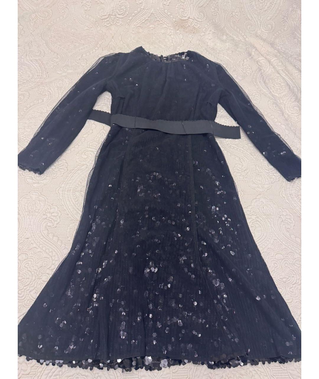 DOLCE&GABBANA Черное полиэстеровое коктейльное платье, фото 8