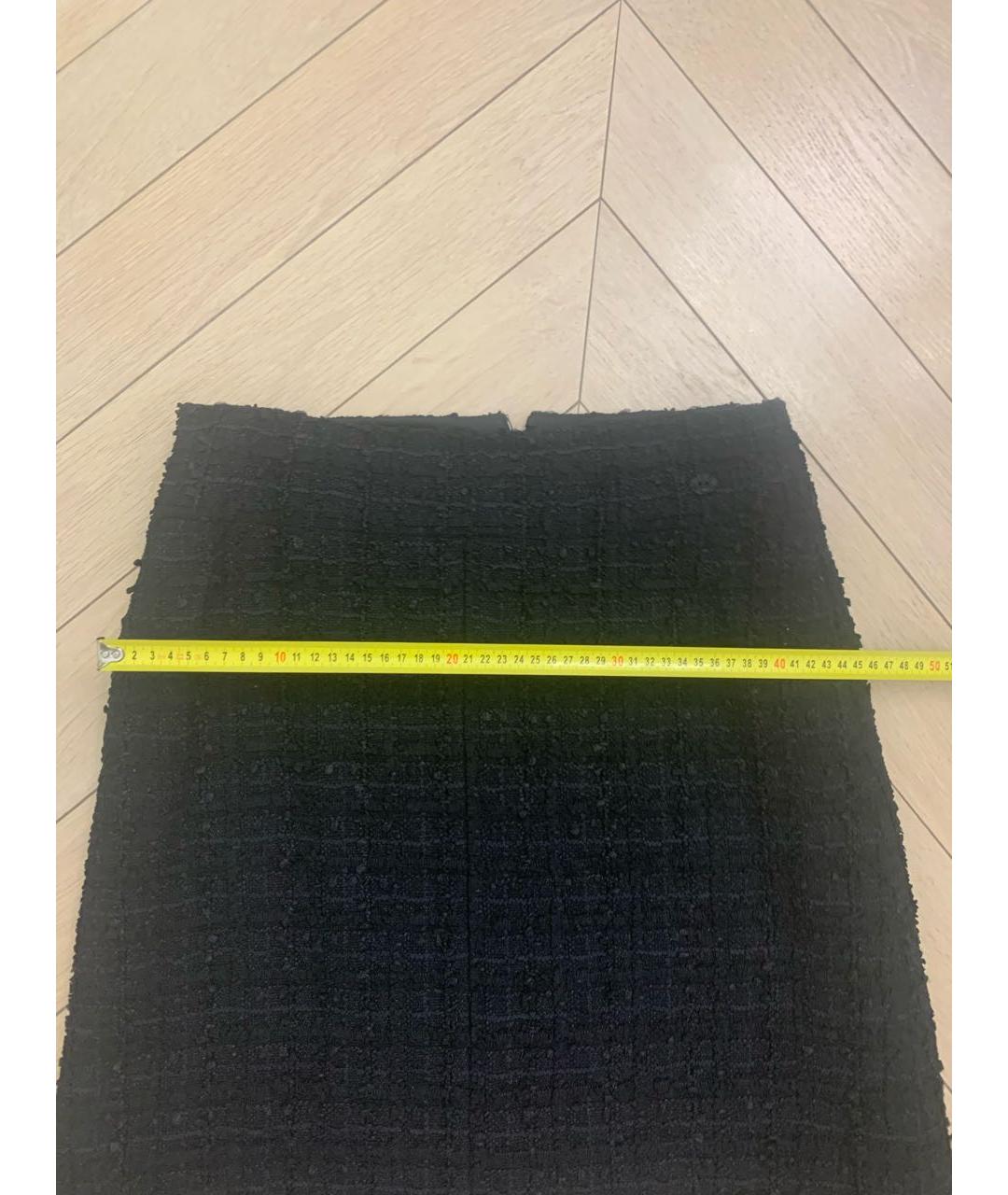CHANEL Черная твидовая юбка миди, фото 8