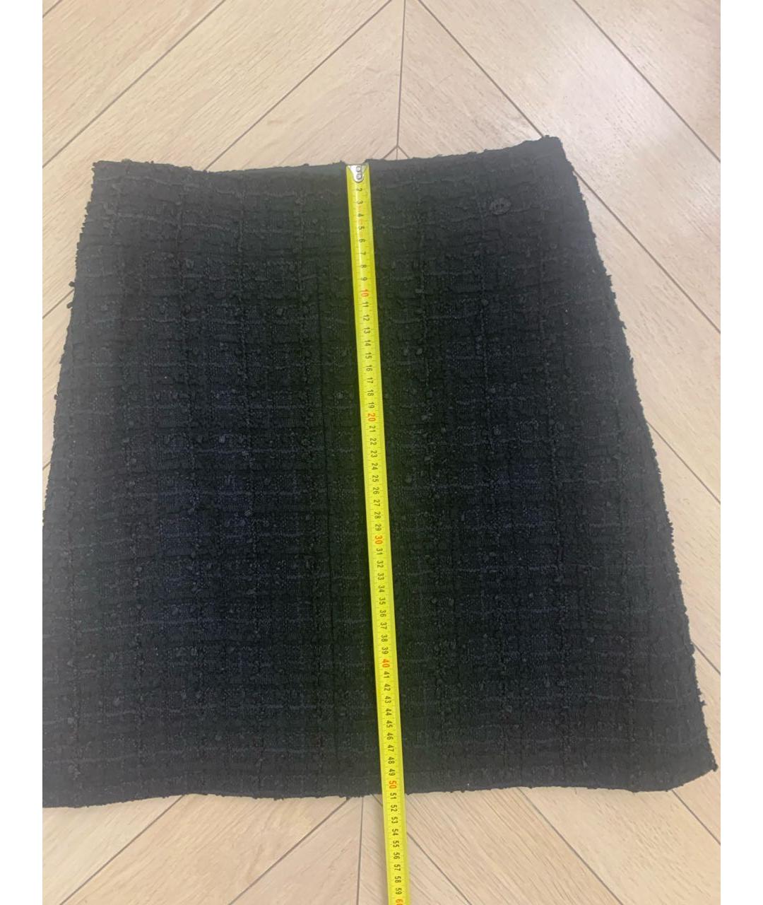 CHANEL Черная твидовая юбка миди, фото 7