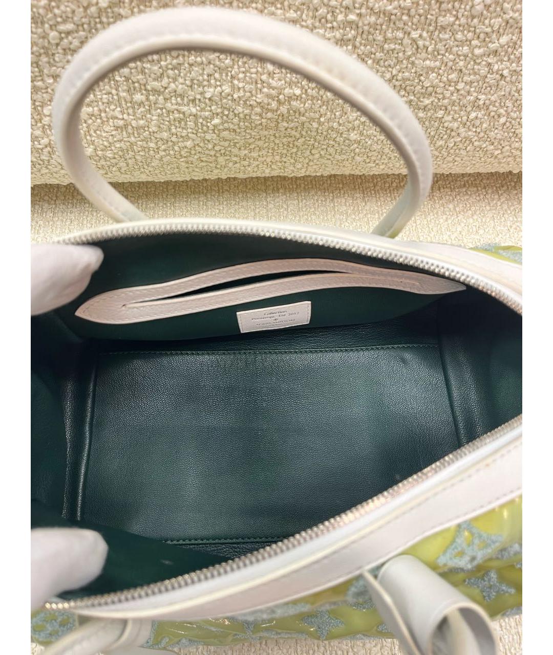 LOUIS VUITTON Зеленая кожаная сумка с короткими ручками, фото 4