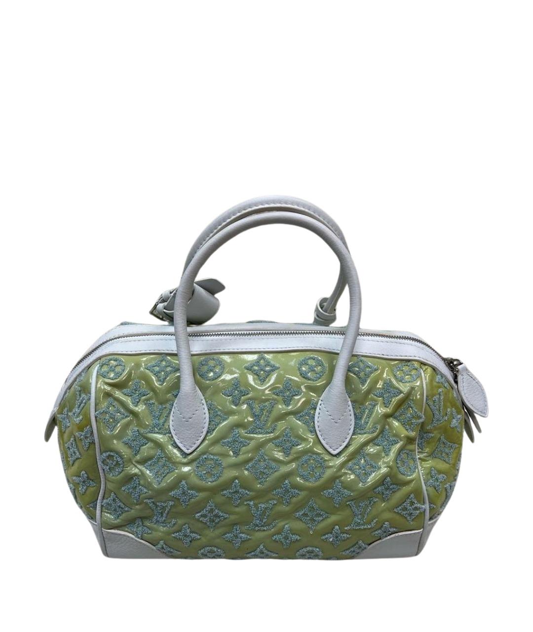 LOUIS VUITTON Зеленая кожаная сумка с короткими ручками, фото 1