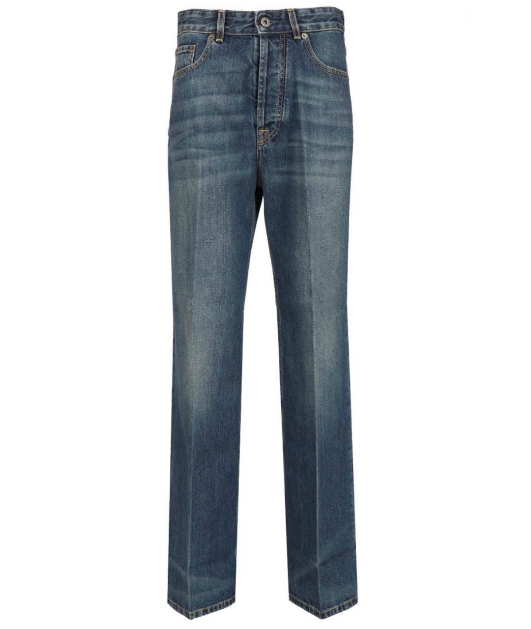 MIU MIU Синие хлопковые прямые джинсы, фото 4