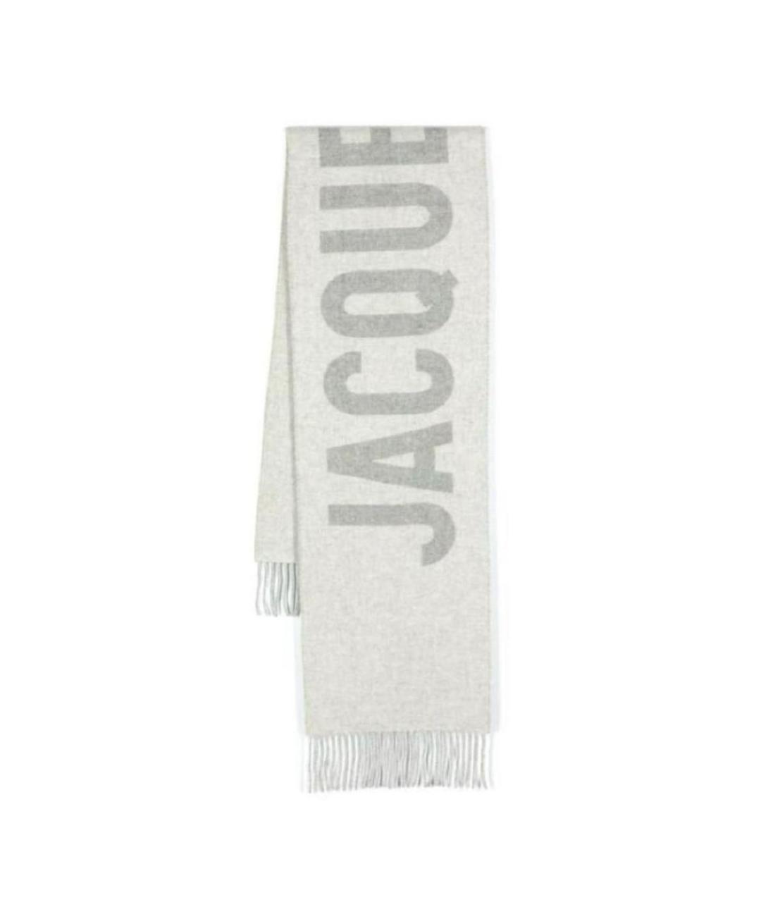JACQUEMUS Серый шерстяной шарф, фото 1