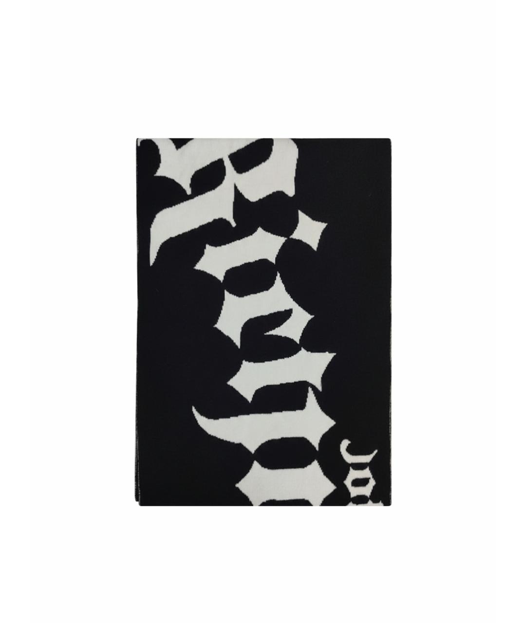 JOHN RICHMOND Черный хлопковый шарф, фото 1