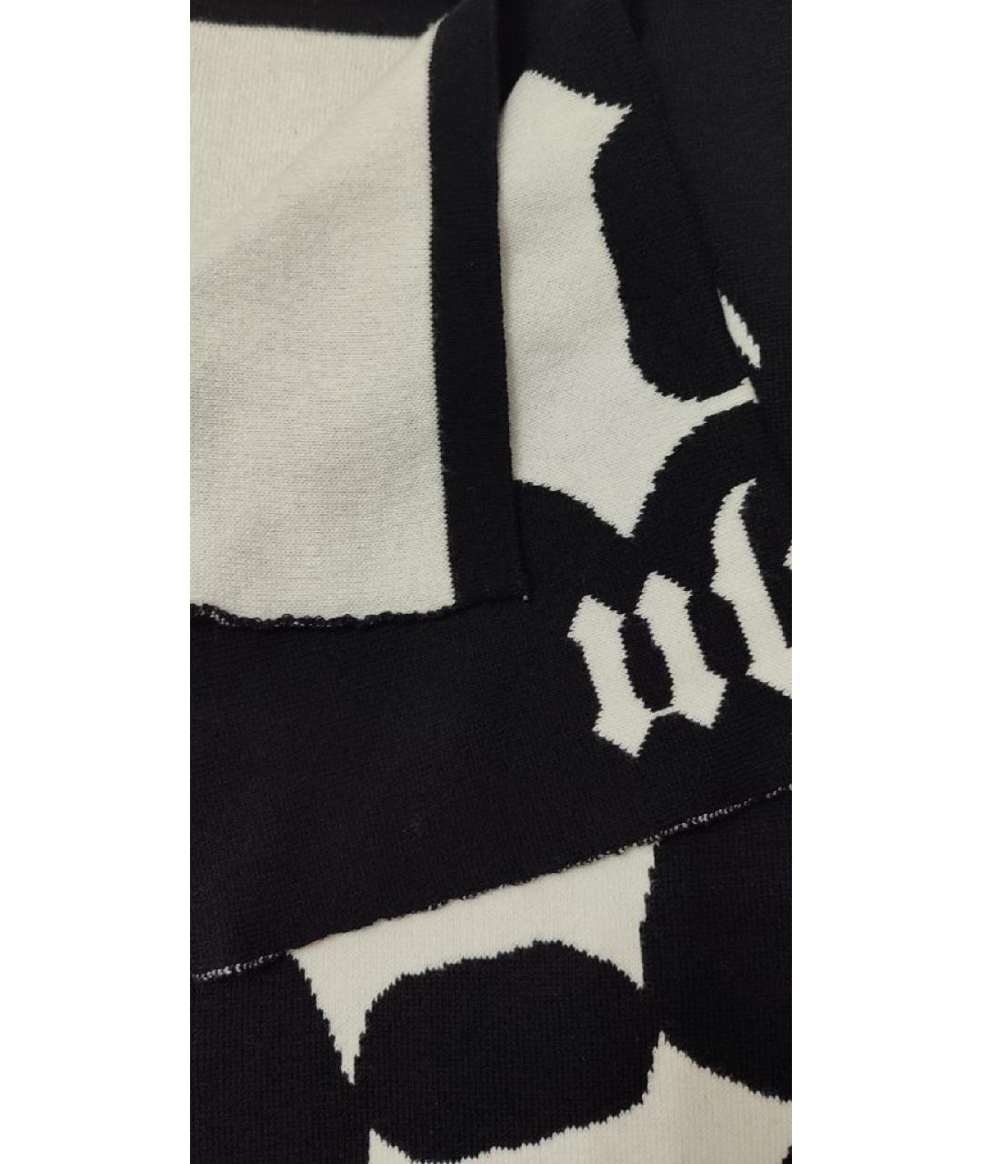 JOHN RICHMOND Черный хлопковый шарф, фото 2