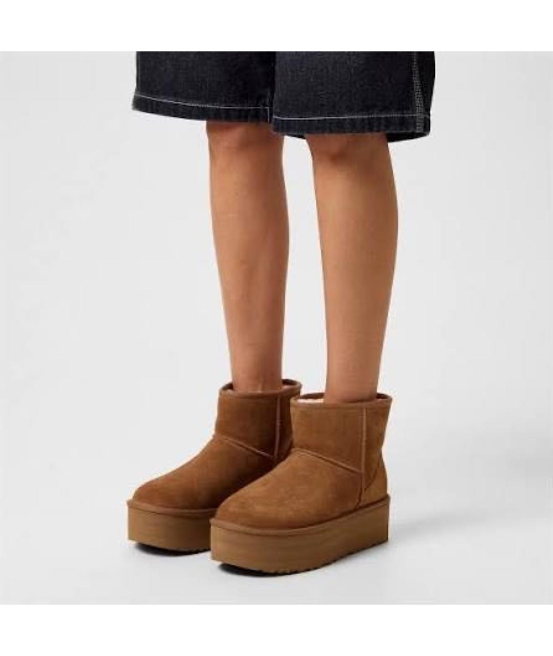 UGG AUSTRALIA Коричневые замшевые ботинки, фото 5