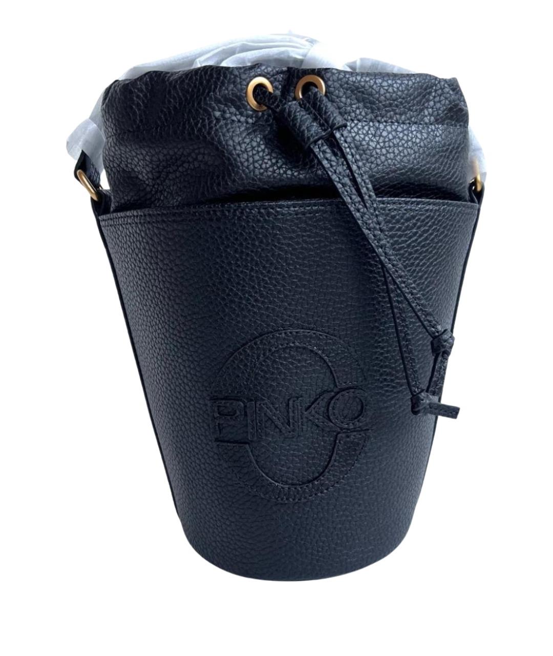 PINKO Черная кожаная сумка через плечо, фото 1