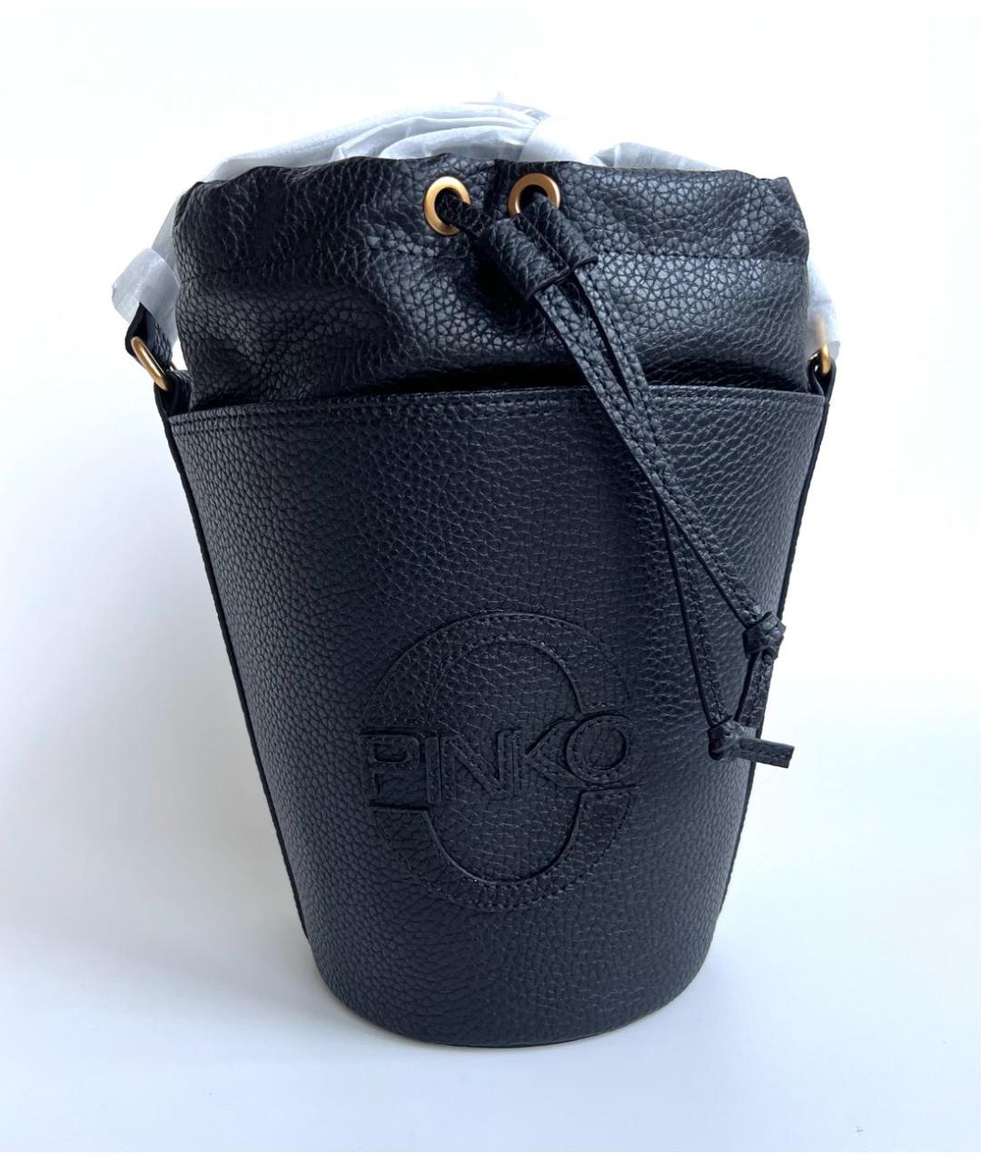 PINKO Черная кожаная сумка через плечо, фото 9