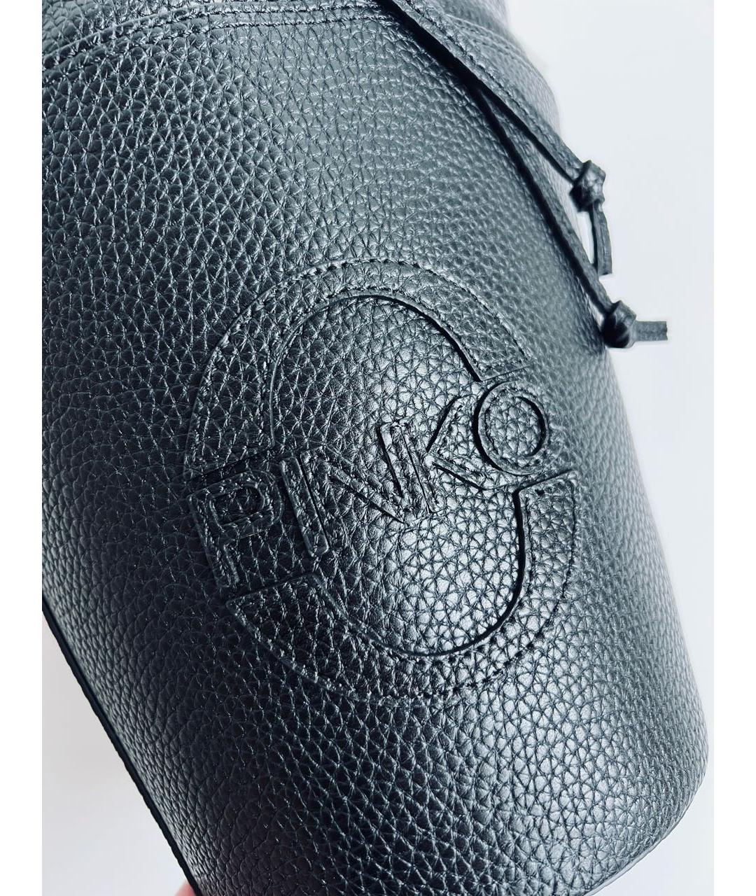 PINKO Черная кожаная сумка через плечо, фото 2