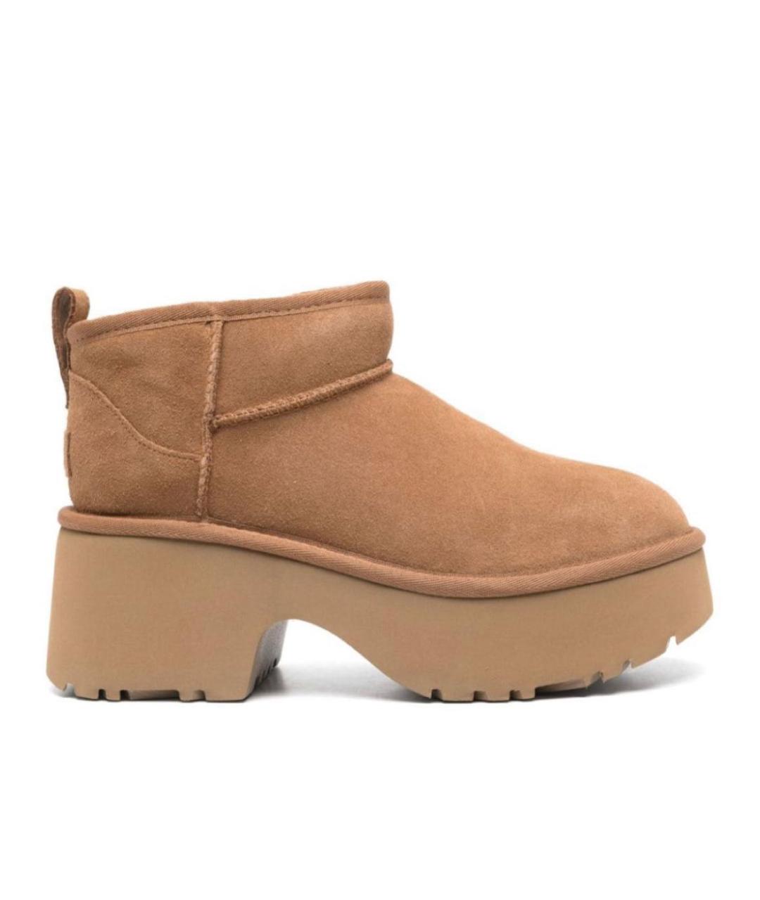 UGG AUSTRALIA Бежевые замшевые полусапоги, фото 1