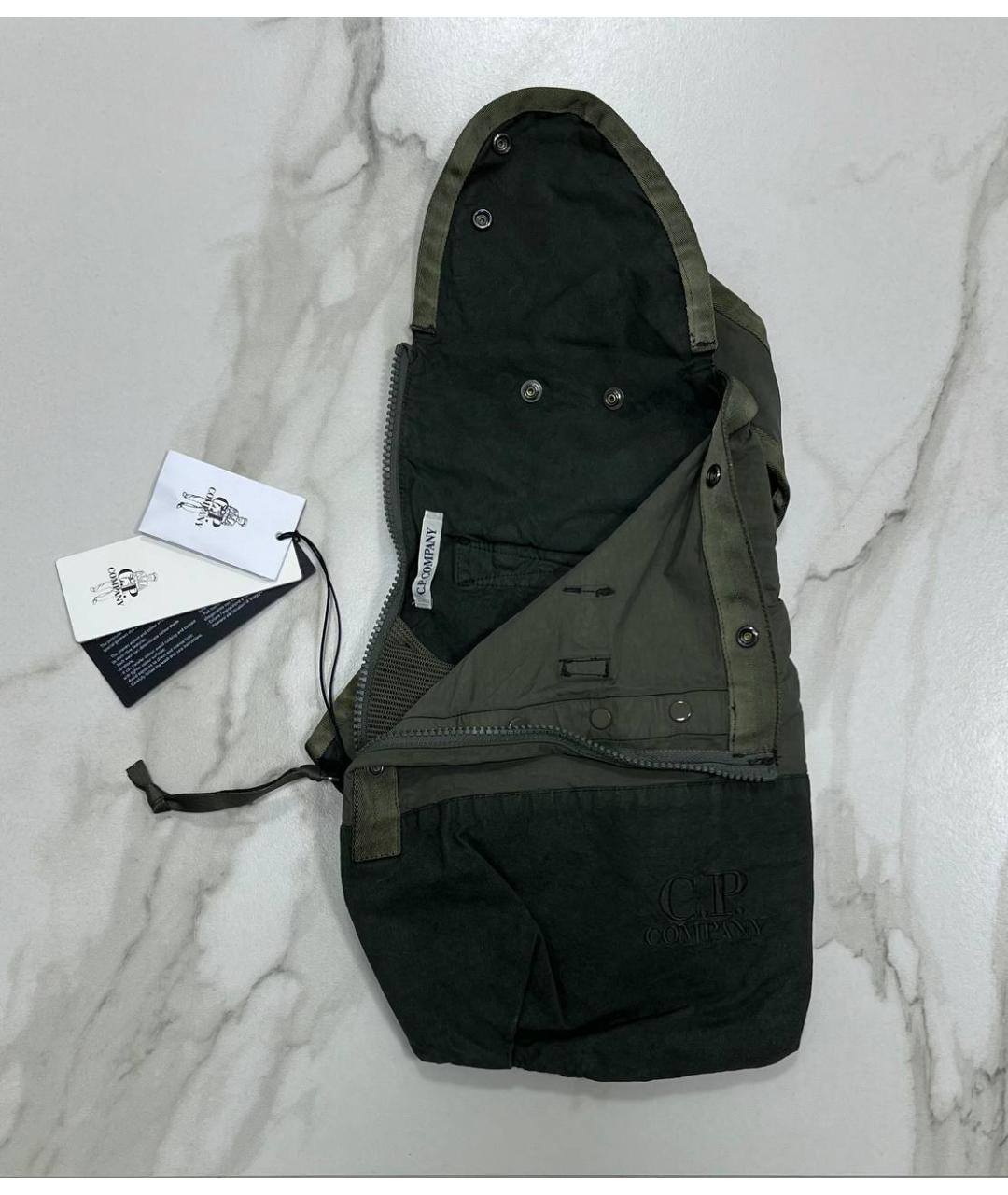 CP COMPANY Зеленая тканевая сумка на плечо, фото 4