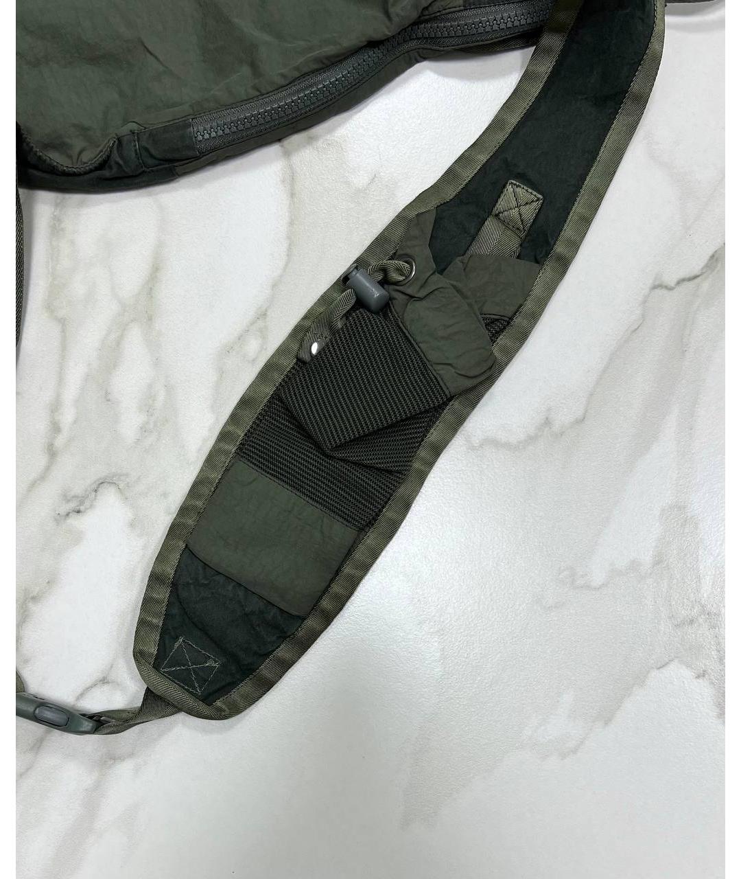CP COMPANY Зеленая тканевая сумка на плечо, фото 2