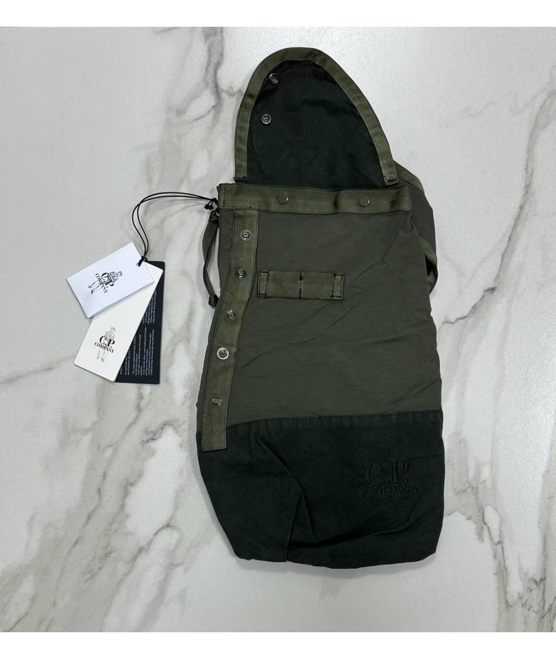 CP COMPANY Зеленая тканевая сумка на плечо, фото 3