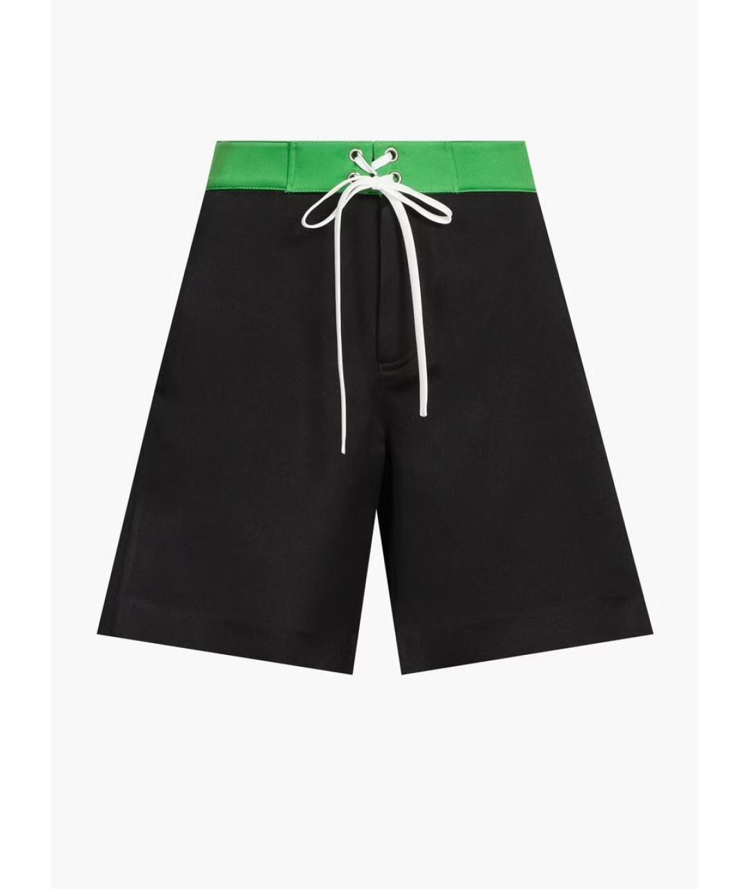 MIU MIU Черные полиэстеровые шорты, фото 1