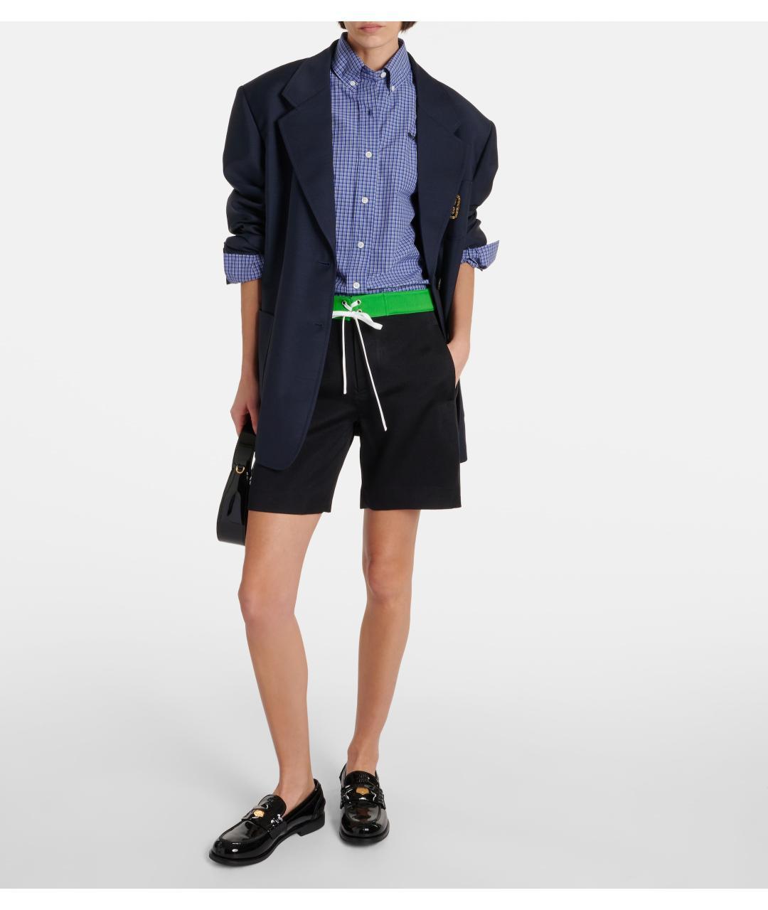 MIU MIU Черные полиэстеровые шорты, фото 3