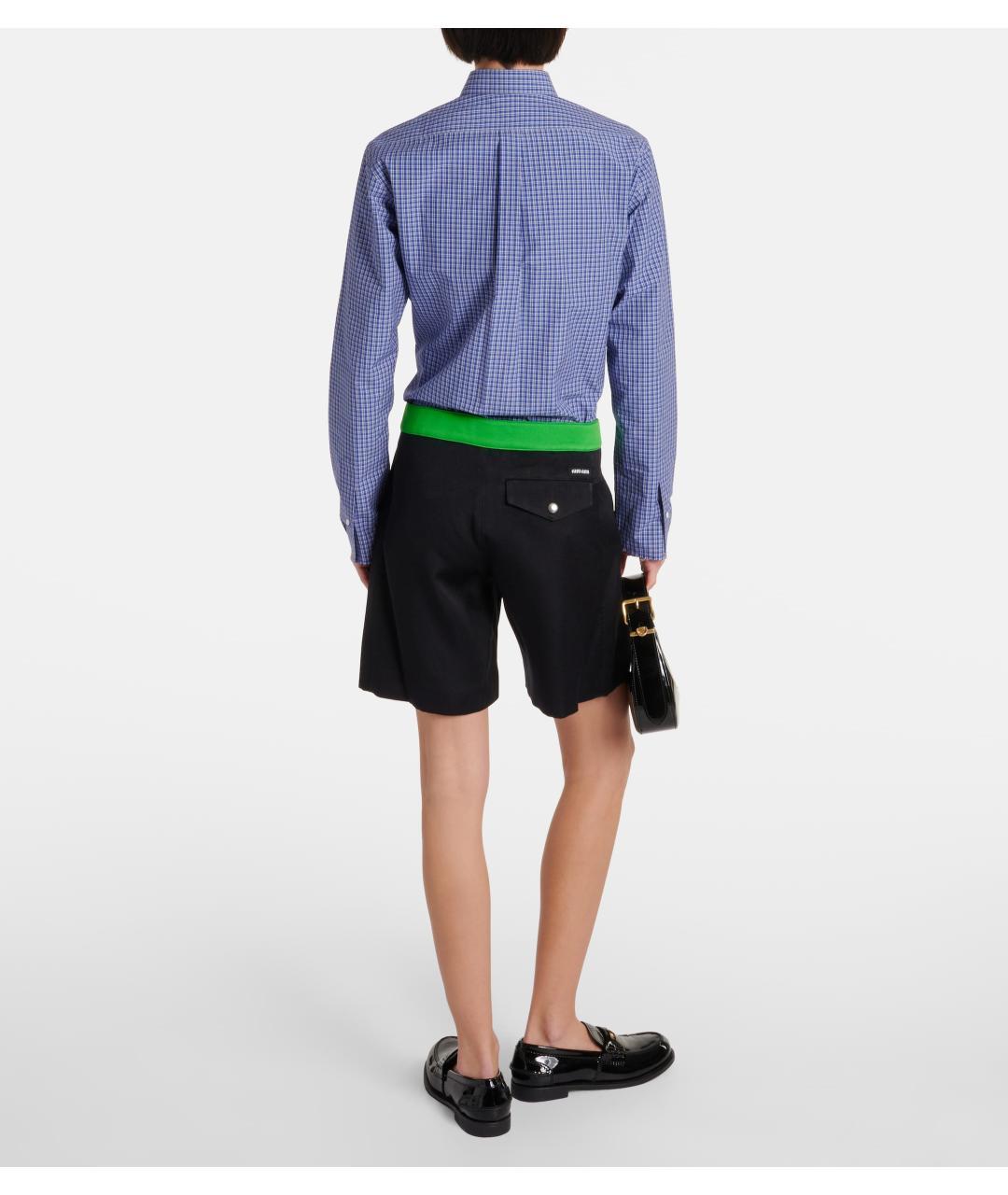 MIU MIU Черные полиэстеровые шорты, фото 4