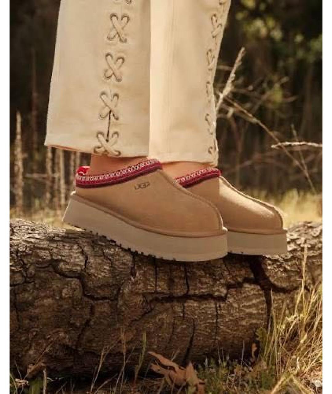 UGG AUSTRALIA Коричневые замшевые сабо, фото 2