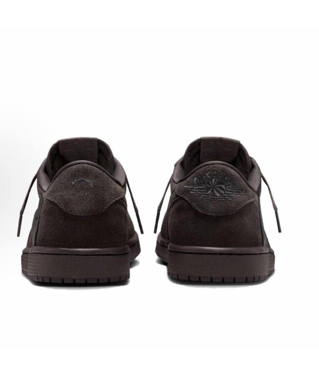 JORDAN Коричневые замшевые низкие кроссовки / кеды, фото 4