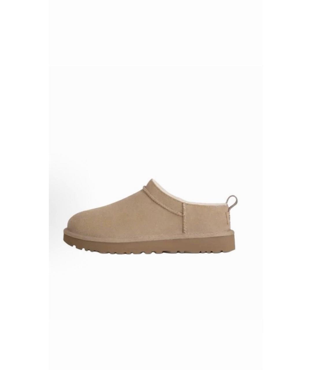 UGG AUSTRALIA Бежевые замшевые сабо, фото 3