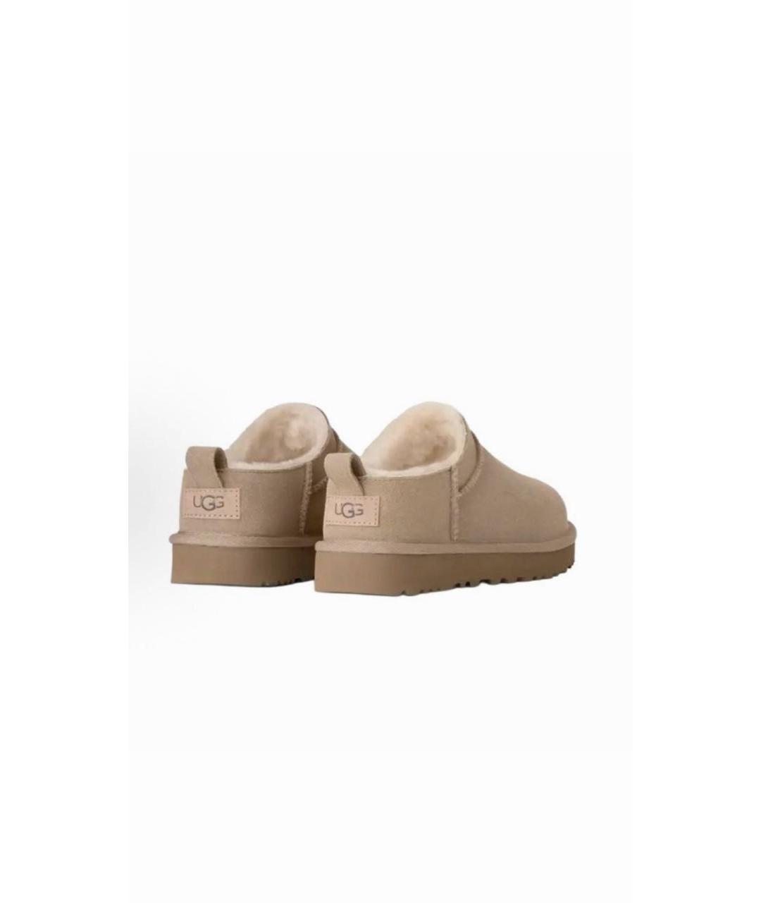 UGG AUSTRALIA Бежевые замшевые сабо, фото 4
