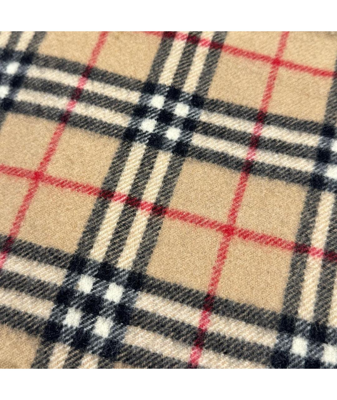 BURBERRY Бежевый шерстяной шарф, фото 3